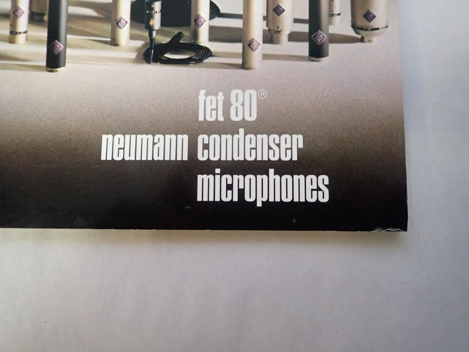 Original 1984 Neumann Transister Condensor Microphones Catalog U87 U47 KM83 KM86 - Image 4 of 4