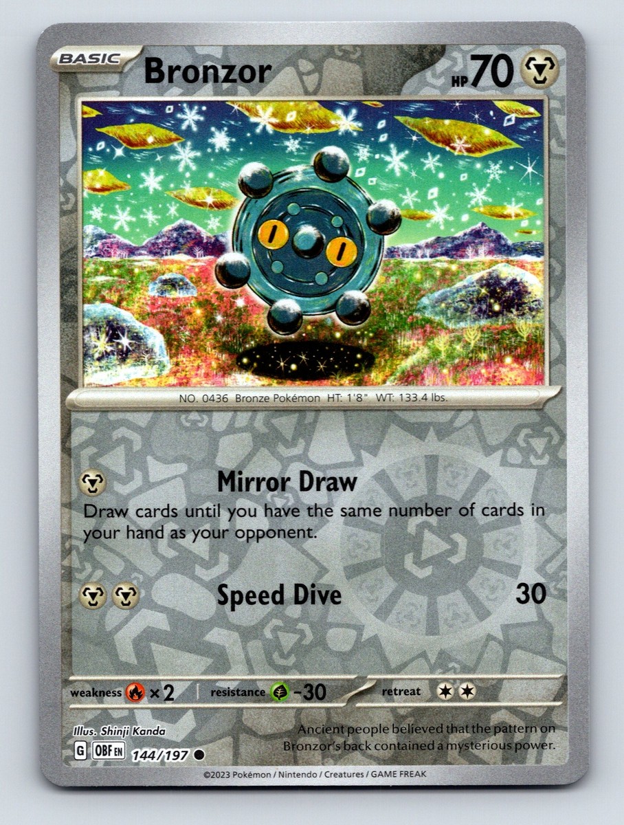 Basic Bronzor HP 70 Mirror Draw Speed Dive Rarity Colorful Card