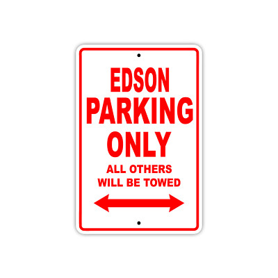 Edson Parking Only Boat Ship Yacht Marina Dock Notice Aluminum Metal Sign