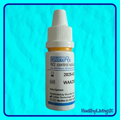 Glucorx Control Solution - W2 - 4ml - für Glucorx Nexus/HCT/Pearl/X6 - UVP 40£