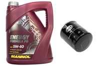 MotoröL ÖLfilter SM113 Set 5W40 5 Liter FüR Citroen Lancia Peugeot Renault Suzuk