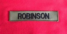 3 x Army Name Tapes, Green Military Badge, Blood Group, MTP Combats, Coverall, B