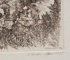 S. LANTIERI "Mount of Olives Jerusalem" Aquatint Etching on Brass Italian Artist — photo 4
