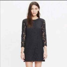 Madewell Black Lace Shift Dress NWOT