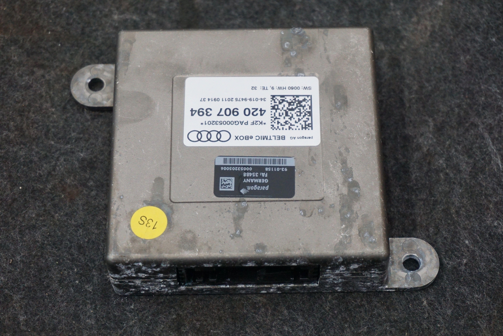 Seat Belt Microphone Control Module Unit OEM 420907394 Audi R8 Type 42 2012