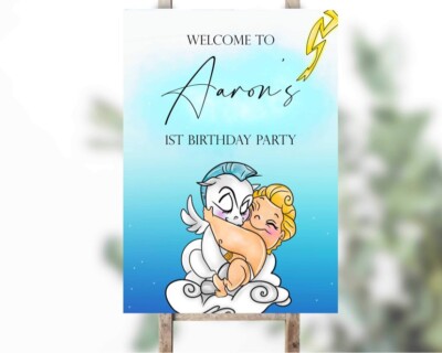 Personalisiertes Herkules Party Willkommen Schild - Geburtstag Geburtstag Deko Druck