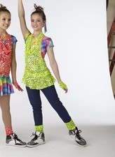 NWOT Wolff Fording mesh dance costume set skirt top mitts socks 2 colors offred