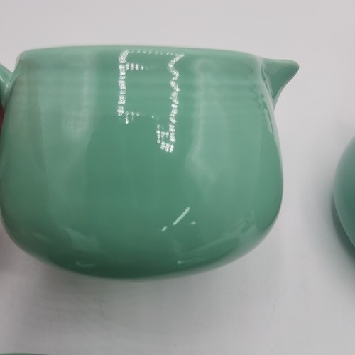 Fiesta Fiestaware Sea Mist Green 4 pc Set Creamer Lid Sugar Tray Homer Laughlin - Picture 13 of 14