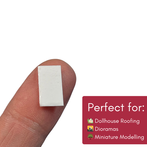 Dolls House 1:35th Scale 250 x Styrene Miniature Model Roof Tiles - Unpainted - Picture 4 of 10