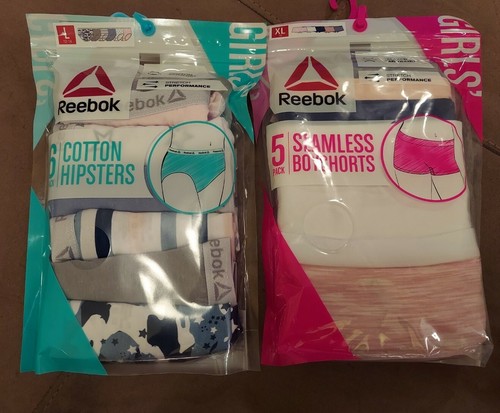NEW Reebok Girls Cotton Hipsters/boyshorts Underwear lot of 11 pairs size M~L~XL - Picture 3 of 10