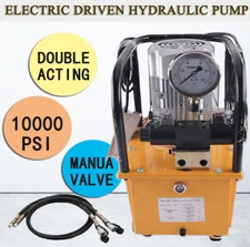 Electric Driven Hydraulic Pump Power Unit Double-acting w/ 1.8M Oil Hose AC 110V