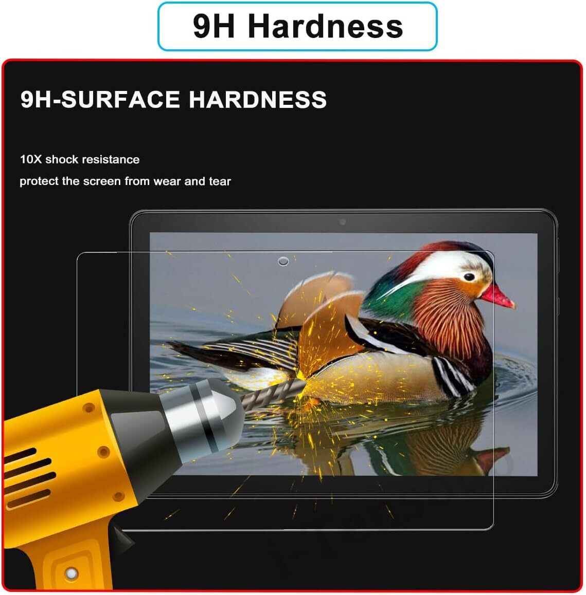 Screen Protector For Amazon Kindle Fire HD 8/Fire HD 8 Plus Tabl Tempered Glass