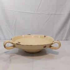 Fortunata Tuscany, Italy Centerpiece bowl vintage yellow imported ceramic