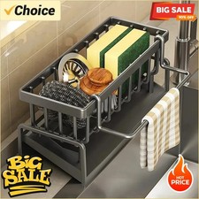 Kitchen Sink Caddy Basket Drain Rack Sponge Dishcloth Holder Storage Organizer