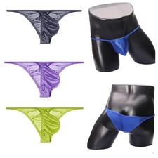 Slip Uomo Lucido Olio Intimo Liscio Sexy Vita Bassa Sottopantalone Bikini Shorts