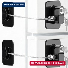 Refrigerator Lock, 2 Pack Upgraded Fridge Lock for Freezer, Cabinet, Drawer, Air