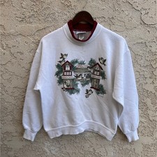 Vtg Morning Sun Birdhouse Cute Sweatshirt Size Medium