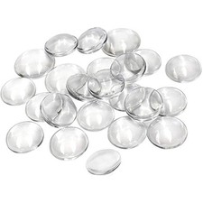 60 Pieces Transparent Glass Dome Imitation Gemstone Clear Round Dome T