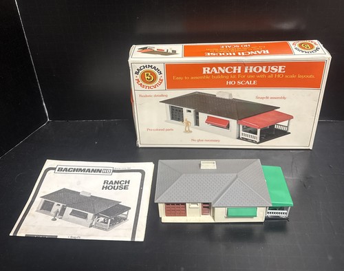 Bachmann Plasticville Escala HO 45-2654 Casa de Rancho Caja Montada Instrucciones | Condition: Used