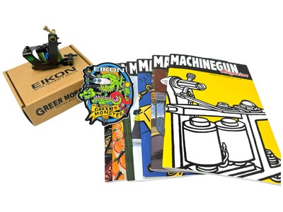 INKgrafiX  EIKON GREEN MONSTER SET! RAR Die Modell Tätowiermaschine Tattoo DE