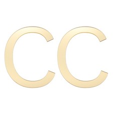 2 Pcs 2 Inch House Numbers Self-adhesive Acrylic Modern House Number Gold C 