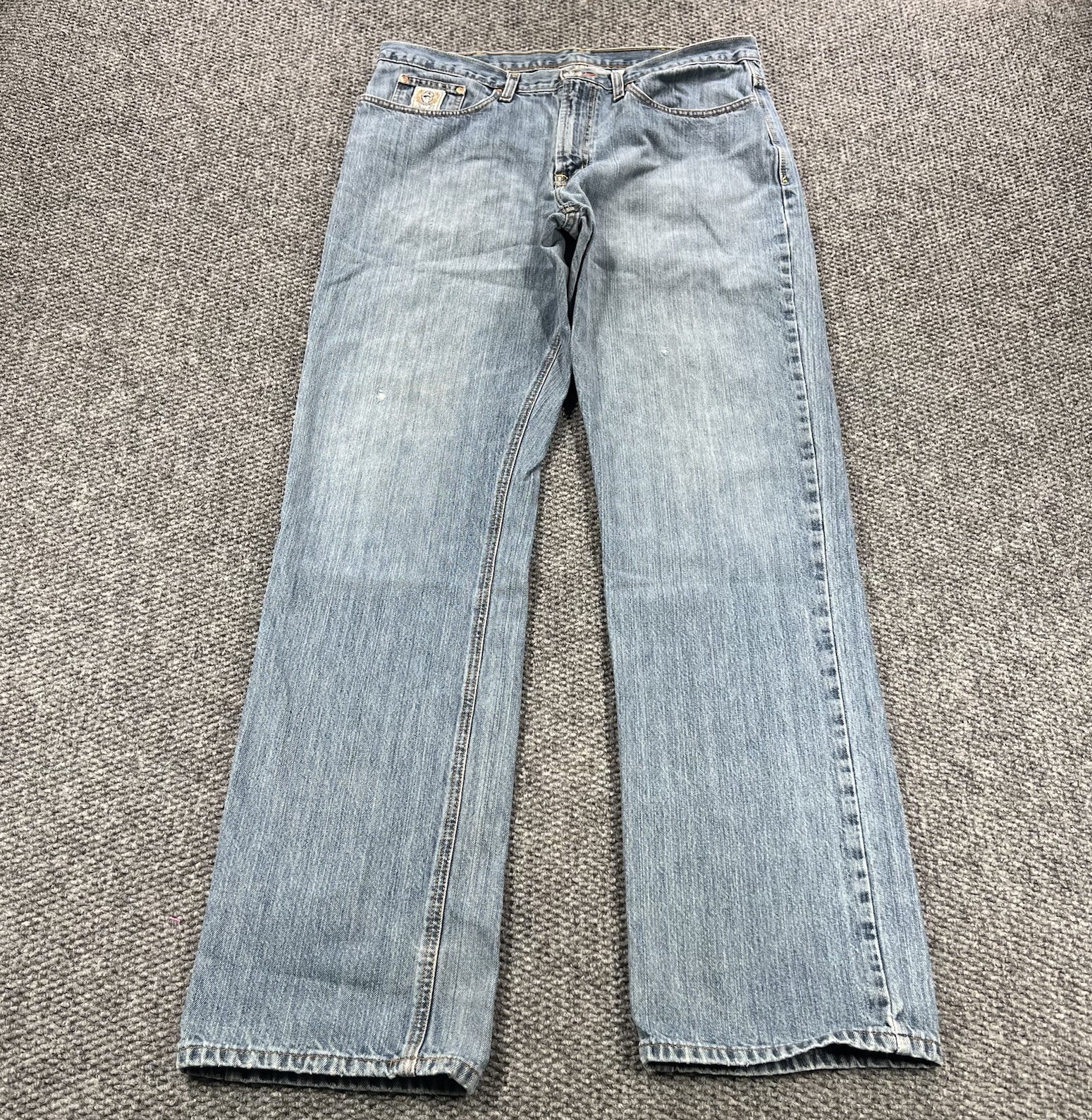 Cinch Jeans Mens 38x38 Blue Carter Western Straight Leg White Label Cowboy Rodeo