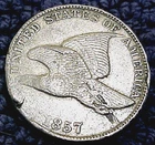 UNIQUE 1857 FLYING EAGLE CENT...LOOK!......MIN. BID .01 & NO RESERVE!