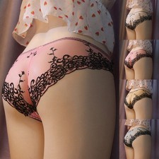 Crossdresser Shaping Briefs with Lace Design and Camel Toe Concealment