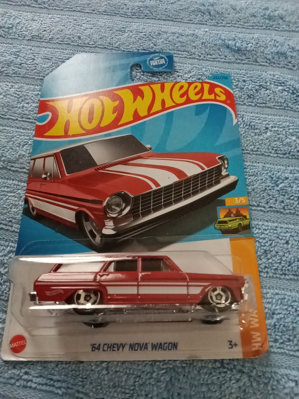 Hot Wheels HW Wagons 3/5 '64 Chevy Nova Wagon 222/250 Red/White