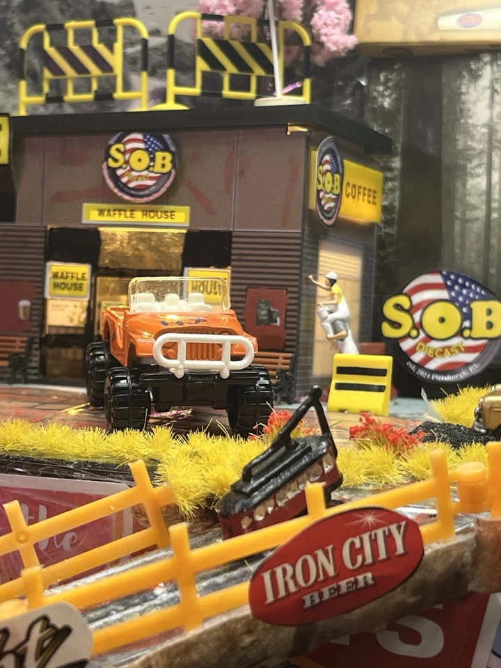 Jeep CORGI CJ7 4x4 Naranja Diecast USADO EX Estado Hecho en Gran Bretaña Foto 4 de 4