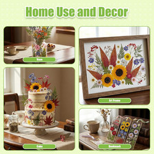 140Pcs Dried Flowers for Crafts, Dried Pressed Flowers for Resin Molds, Retro...