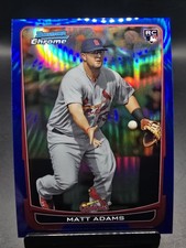 2012 Bowman Chrome #215 Matt Adams Blue Refractors #/250