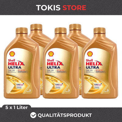 Shell Helix Ultra ECT 0W-30 5 x 1 Liter Motoröl ECT C2 C3 ACEA C3 Low SAPS PKW