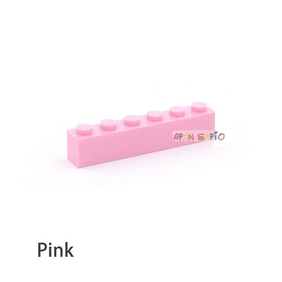 Bausteine DIY bunte Ziegel 1x6 Punkte Kunststoff, pädagogisch, kreativ