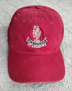 Casquette Snapback Vintage St Andrews 'The Old Course' Rouge - Ancien Stock Neuf, RARE