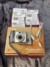 Canon PowerShot A550-RETRO Y2K-7.1 MP Digital Camera-SD Card-Accessories In Box