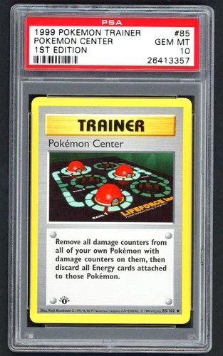 Pokemon Cards - PSA 10 1st Edition Pokemon Center 85/102 - Base Set Shadowless