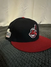 Cleveland Indians 2016 World Series Hat CHIEF WAHOO Home Size 8