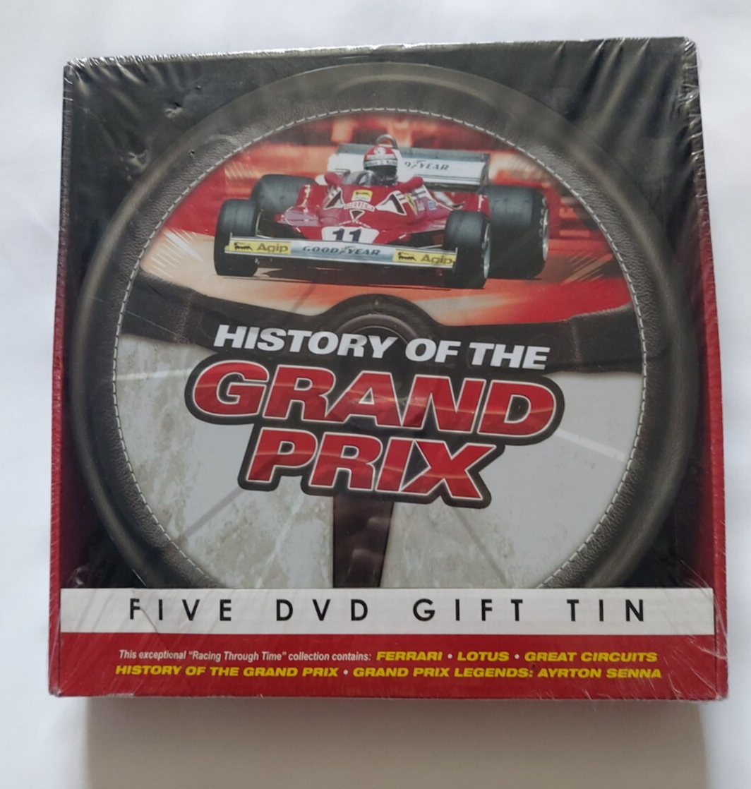 History of the Great Circuits Grand Prix Gift Tin DVD  New and Sealed