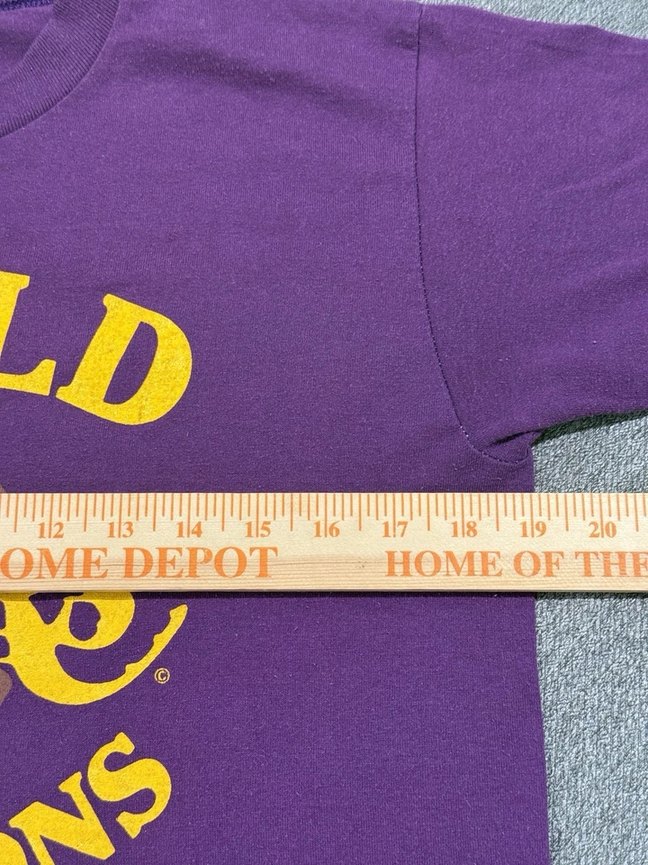 CAMISETA DE LOS CAMPEONES DEL MUNDO DE LOS ANGELES L.A. LAKERS 1985 VINTAGE AÑOS 80 HOMBRE TALLA M Foto 3 de 4