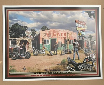HOT ROD ART PRINT ''The Return Of Psycho Sid''  by Larry Grossman Signed B2