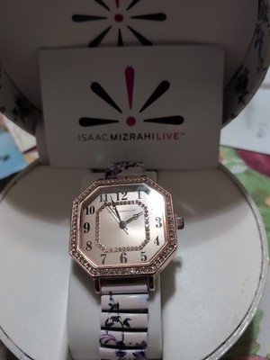 Isaac Mizrahi Live! Ladies' Lavender Ceramic  Dial Watch