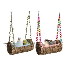 Small Animal Hammock Chew-Proof Breathable Suspension Bed Hamster Swing With Mat