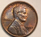 1952-D Lincoln Wheat Cent AU Album Toned Color Original Toner Starter Collection