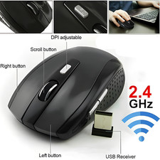 wireless Optical mouse, 2.4GHz wireless mouse, with USB receiver, ergonomic mous