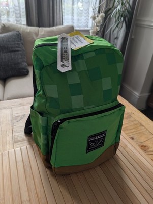 Minecraft Schulrucksack Rucksack Grün Unisex Kinder Neu