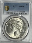 1927 Peace Dollar :  PCGS MS64 Blazing White