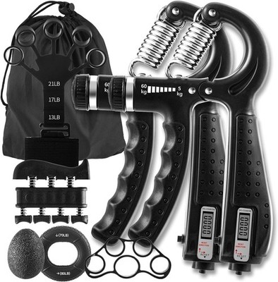 Newvenper 7-teiliges Grip Strengthener Kit mit verstellbarem Unterarmtrainer & Zugang