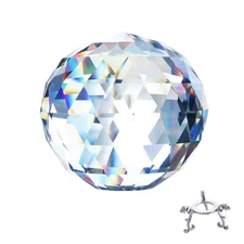 H&D 5.9 inch Prism Cut Crystal Clear Ball Great for Fortune Telling, Feng Shu...