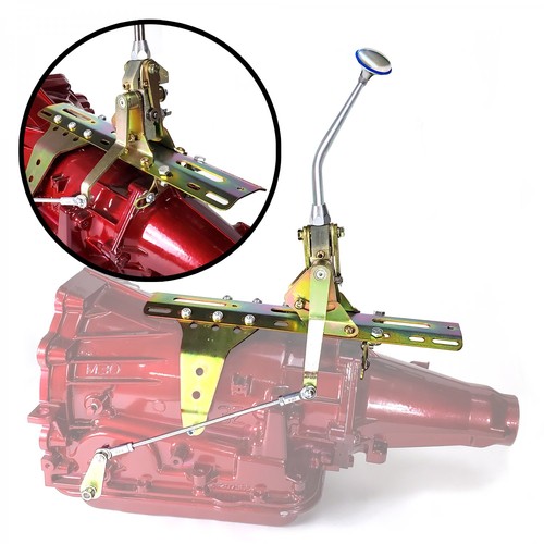 Deluxe Side Shift Transmission Shifter Kit w/ 10" Chrome Arm for Chrysler 518  - Afbeelding 1 van 18